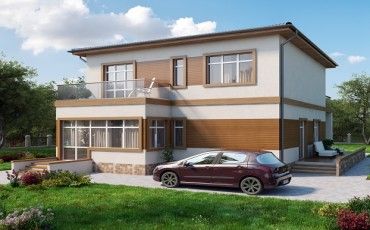 Проект дома из блоков 10-2027