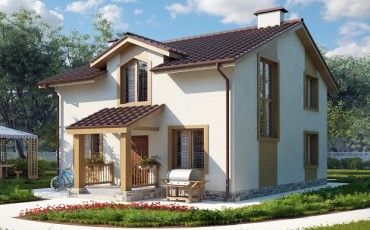 Проект дома из блоков 10-2048