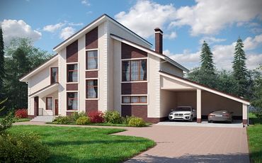 Проект дома из блоков 10-2101