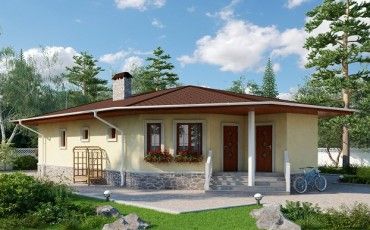 Проект дома из блоков 10-2212