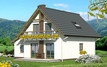 Проект дома из блоков 1580