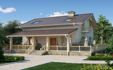 Проект дома из блоков 10-2249