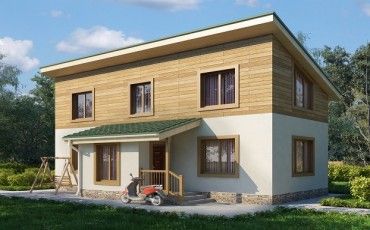 Проект дома из блоков 10-2052