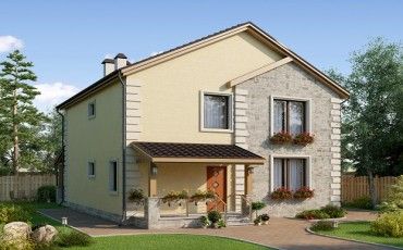 Проект дома из блоков 10-2041