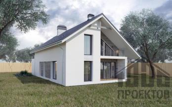 Проект дома из блоков м11