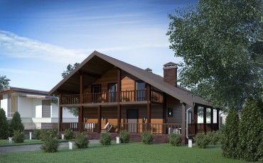 Проект каркасного дома 2-13