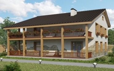 Проект дома из блоков 10-2045