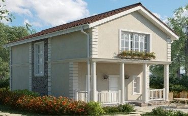 Проект дома из блоков 10-2047