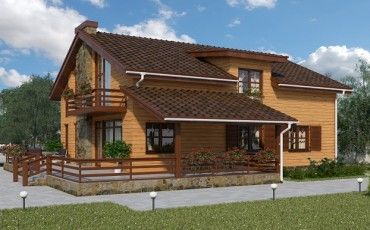 Проект деревянного дома 10-2087