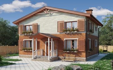 Проект дома из блоков 10-2253