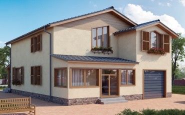 Проект дома из блоков 10-2026