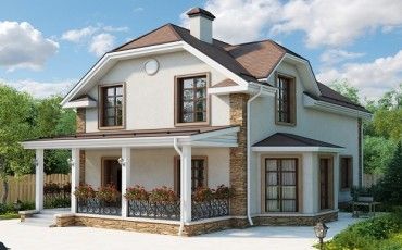 Проект дома из блоков 10-2140