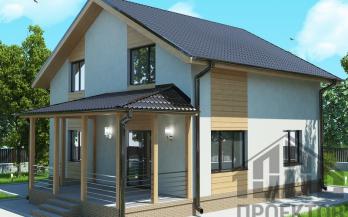 Проект дома из блоков м34