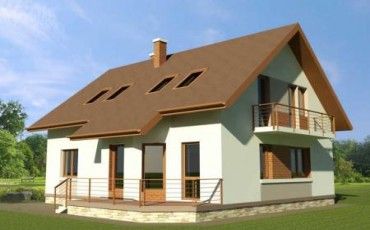 Проект дома из блоков 1208