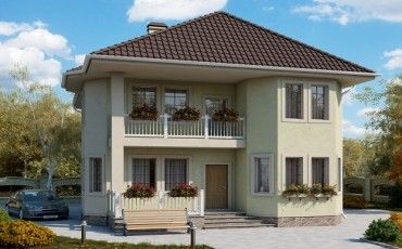 Проект дома из блоков 10-2172-2