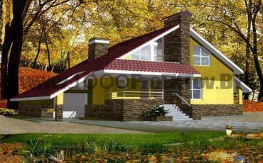 Проект дома из блоков 1505