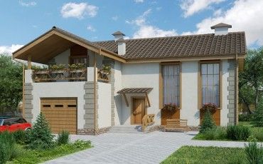 Проект дома из блоков 10-2031