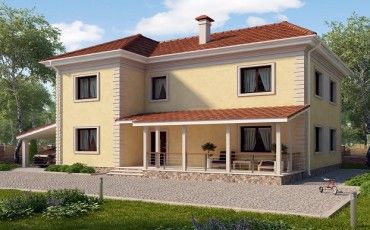 Проект дома из блоков 10-2240