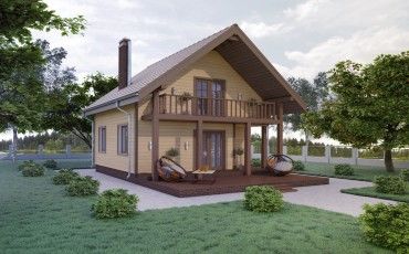 Проект каркасного дома 2-28