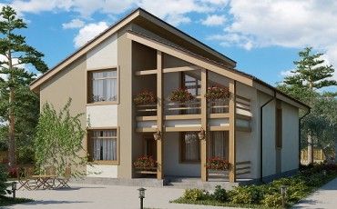 Проект дома из блоков 10-2044