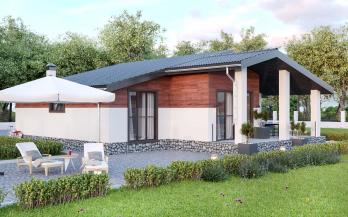 Проект дома из блоков м2