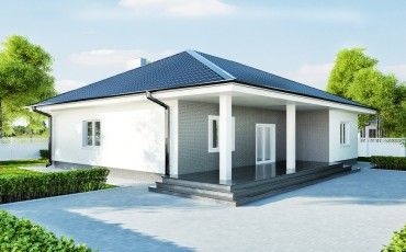 Проект дома из блоков 1-08