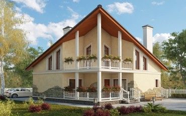 Проект дома из блоков 10-2156