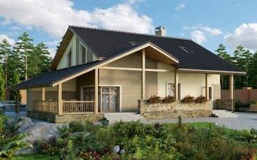 Проект дома из блоков 10-2134-2