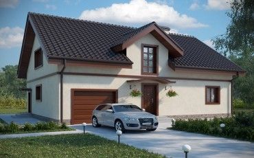 Проект дома из блоков 10-2103