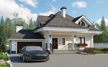 Проект дома из блоков 10-2203