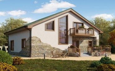 Проект дома из блоков 10-2060