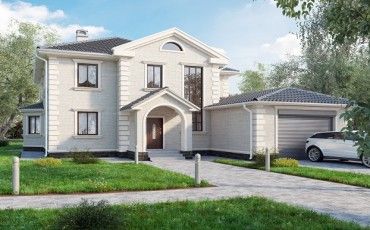 Проект дома из блоков 10-2119