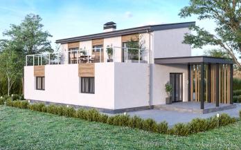 Проект дома из блоков 1-02