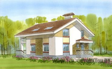 Проект дома из блоков 1103