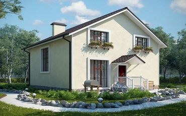 Проект дома из блоков 10-2102