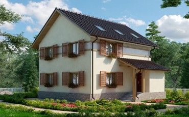 Проект дома из блоков 10-2096