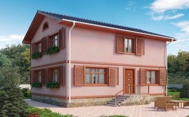 Проект дома из блоков 10-2125