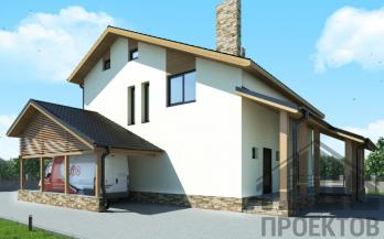 Проект дома из блоков м35