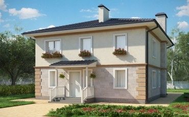 Проект дома из блоков 10-2078