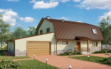 Проект дома из блоков 10-2070