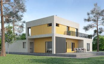 Проект дома из блоков 1-40-4