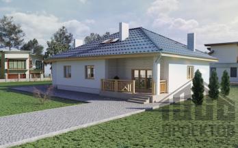 Проект дома из блоков м17