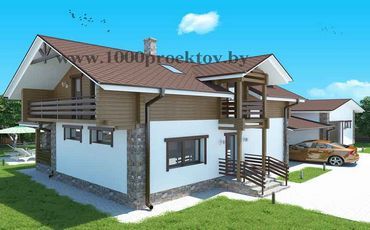 Проект каменного дома 1-54