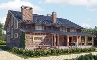 Проект дома из блоков 10-2113