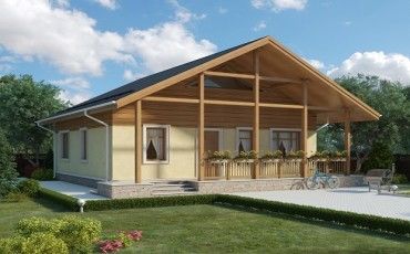 Проект дома из блоков 10-2214