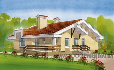 Проект дома из блоков 1113