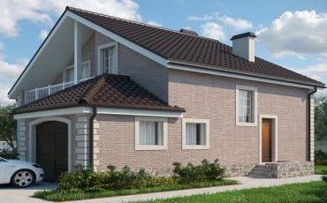 Проект дома из блоков 10-2091