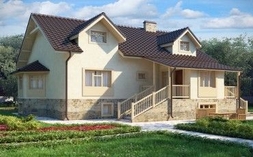 Проект дома из блоков 10-2094