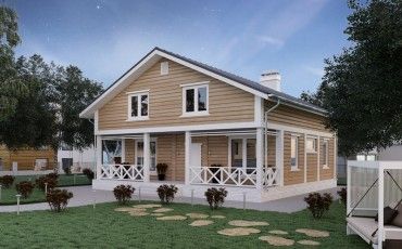 Проект каркасного дома 2-18