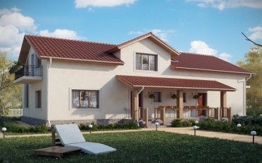 Проект дома из блоков 10-2065